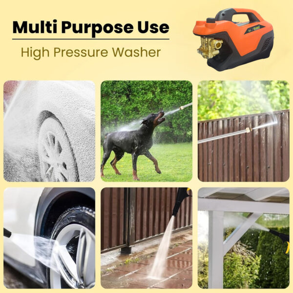 EG 1090 HPW, Evergreen 2600W Power 190 Bar High Pressure Washer with Accessories - Image 6