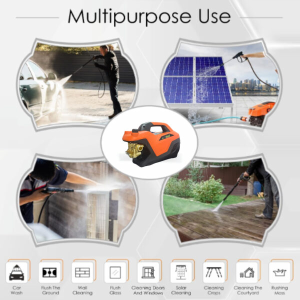 EG 1090 HPW, Evergreen 2600W Power 190 Bar High Pressure Washer with Accessories - Image 5