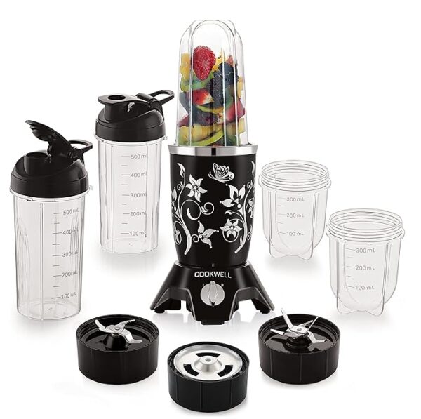 Evergreen Bullet Mixer Grinder 500 Watts (5 Jars, 3 Blades)