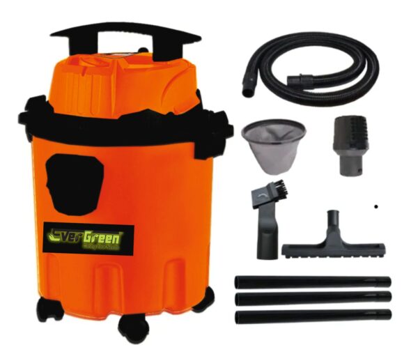 Evergreen (EG 12 WDVC) 1200Watt 12L Wet & Dry Vacuum Cleaner With All Required Accessories